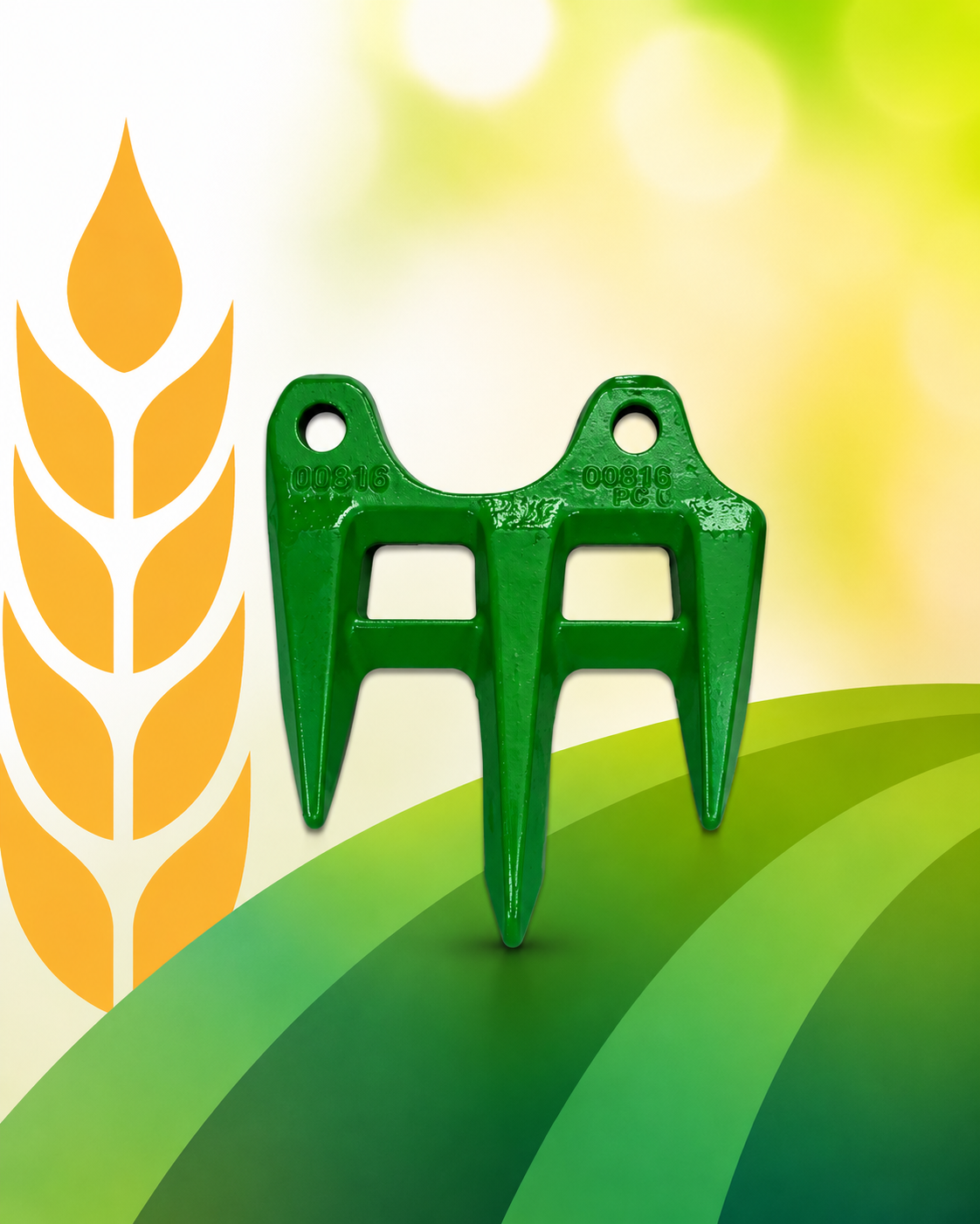 Dedo Triplo Curto-Longo-Curto para plataforma John Deere - código 3209-H213507