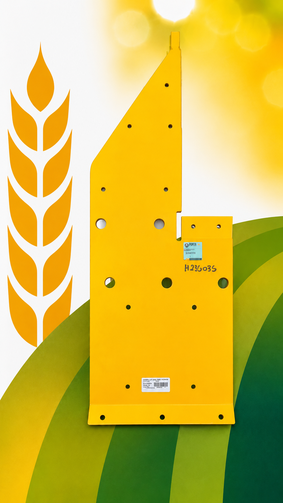 Chapa Deslizante para colheitadeira John Deere - código H229011